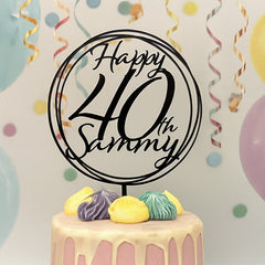 Personalised Happy Birthday Age Acrylic