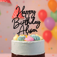 Personalised Happy Birthday Acrylic Cake Topper