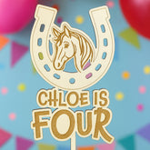 Customised Horse Birthday Cake Topper - Pony Lover Kids or Adults