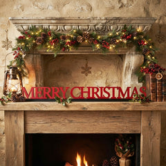 Merry Christmas Wooden Custom Colour Standing Sign Decoration