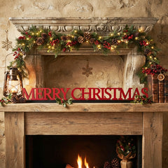 Merry Christmas Wooden Custom Colour Standing Sign Decoration