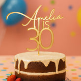 Personalised Acrylic Name and Age Birthday Cake Topper