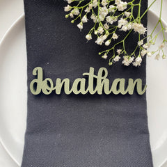 Personalised Wooden Wedding Place Names, Customisable Colour Wedding Favours, Small Childrens Wood Name Tags, Wooden Names, Laser Cut, Font 10