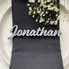 Personalised Wooden Wedding Place Names, Customisable Colour Wedding Favours, Small Childrens Wood Name Tags, Wooden Names, Laser Cut, Font 9