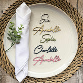 Personalised Wooden Wedding Place Names, Customisable Colour Wedding Favours, Small Childrens Wood Name Tags, Wooden Names, Laser Cut, Font 10