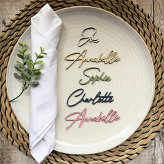 Personalised Wooden Wedding Place Names, Customisable Colour Wedding Favours, Small Childrens Wood Name Tags, Wooden Names, Laser Cut, Font 10
