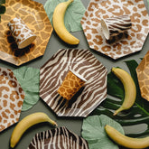 Safari Print Paper Plates Kids Party Tableware (Pack of 6, 23cm)
