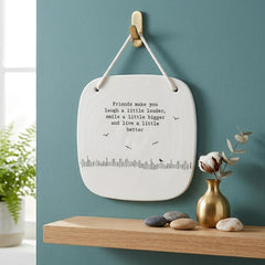 East of India Porcelain Picture-Friends make you laugh