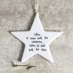 east-of-india-porcelain-star-when-it-rains-look-for-rainbows-gift-present|4045|Luck and Luck| 1