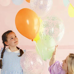 Confetti Design Latex Balloons For Colourful Birthday Party Decorations And Celebration Displays (Pack of 6, 30 cm)