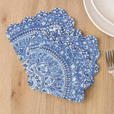 Blue Scalloped Napkins Dolce Vita Wedding Party 20 Pack