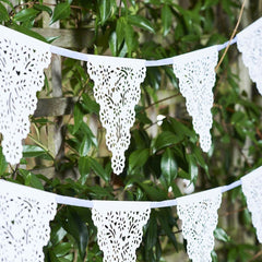 botanical-bride-white-paper-lace-style-garland-wedding-bunting-4m|WHTBUNTING|Luck and Luck| 1
