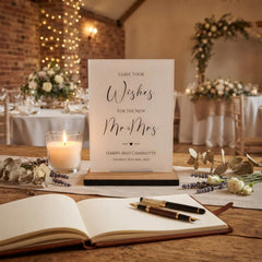 Classic Personalised Leave Your Wishes Sign - Opaque