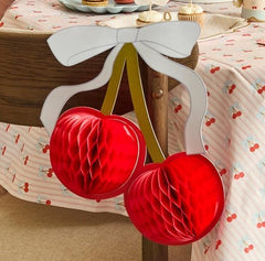Rococo Cherries Paper Honeycomb Party Decorations (Pack of 2, 30 cm)