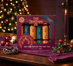 Traitors 2026 Festive Christmas Crackers with Role and Mission Cards Pack of 6