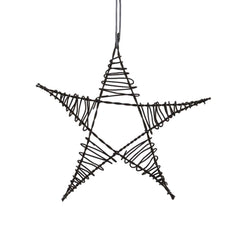 Rusty Wire Hanging Decoration - Star