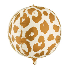 Cheetah Print Foil Balloon Kids Party Decoration Gold 75cm
