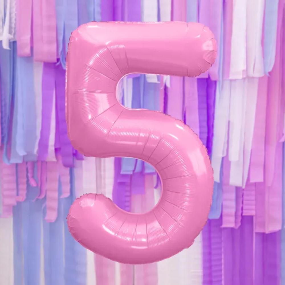 large-foil-pink-number-5-balloon-86cm-birthday-decoration|FB1P-5-081|Luck and Luck| 1