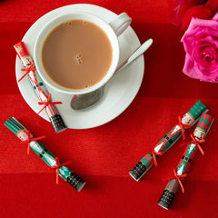 Nutcracker Mini Saucer Christmas Crackers for Festive Table Dining (Pack of 10)