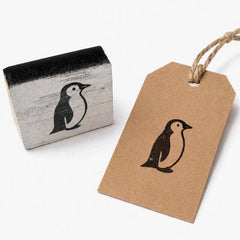 Penguin Rubber Stamp for Christmas Cards, Gift Wrap and Festive Craft Projects