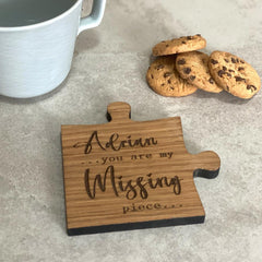 oak-veneer-personalised-jigsaw-coaster-gift-design-b-keepsake-gift|LLWWJIGSAWCOASTERDB|Luck and Luck| 1