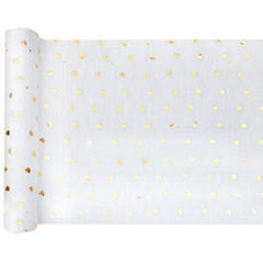 Santex Ivory with Gold Heart Table Runner Wedding Anniversary 2.5m