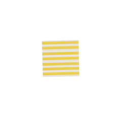 Yellow & White Paper Napkins for Birthday Parties, Celebrations & Party Tables (Pack of 15, 24 cm Unfolded)