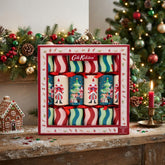 Santa Stripe Christmas Crackers, Green Red Festive Table Decorations, Set of 12