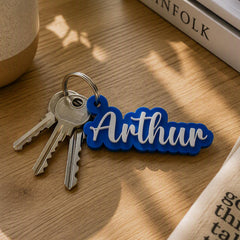 Personalised Name Acrylic Keyring Custom Colour Modern Keepsake Gift Accessory