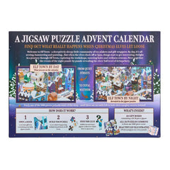 Elf Town Jigsaw Advent Calendar with 24 Gift Boxes for Festive Christmas Fun