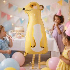 Standing Meerkat Foil Balloon Kids Party Decoration Brown 70cm