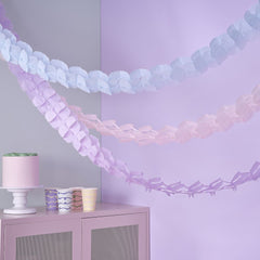 party-decoration-pastel-honeycomb-tissue-paper-garlands-2-8m|PW-105|Luck and Luck| 1