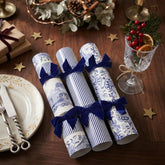 Spode Blue Italian Christmas Crackers Blue Festive Party Tableware Set of 6