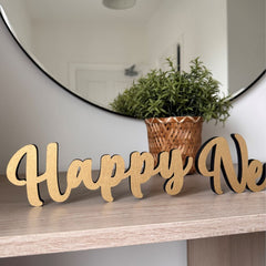 Happy New Year Standing Table Sign Home Decoration