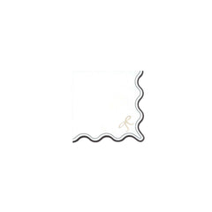 White Black & Gold Birthday Party Napkins – 16 Decorative Pack