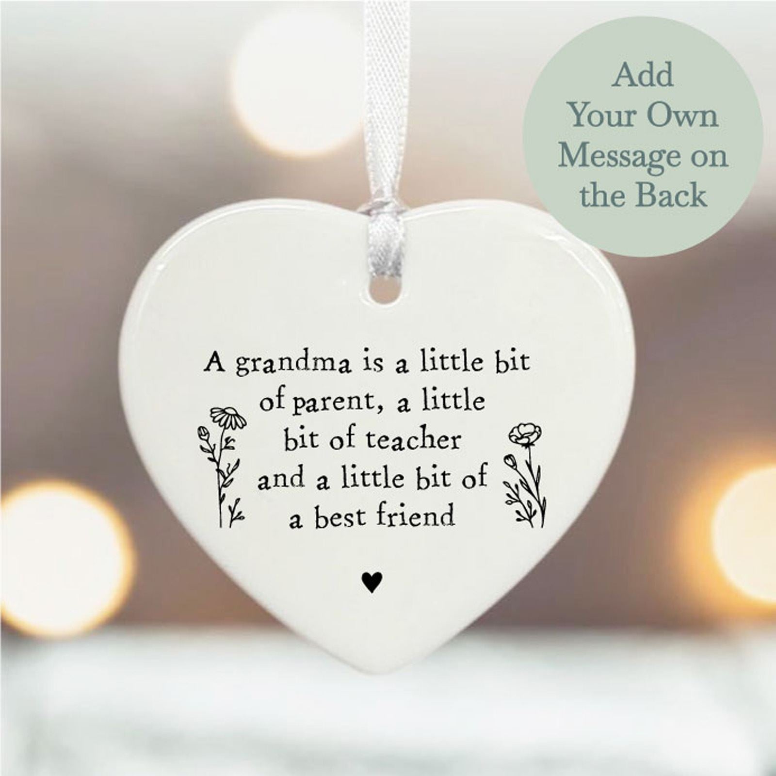 personalised-porcelain-hanging-heart-a-grandma-is-keepsake-gift|UV6228|Luck and Luck| 1