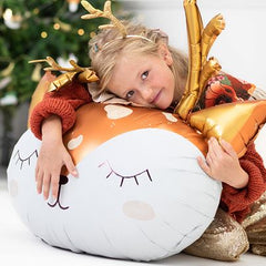 woodland-deer-face-festive-foil-balloon|FB101|Luck and Luck| 1