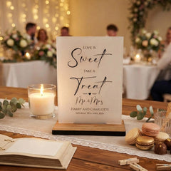 Classic Personalised Love is Sweet Sign - Opaque