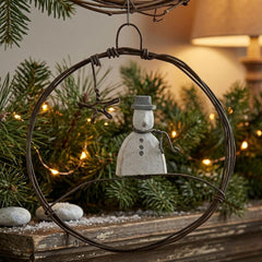 Snowman Wreath Hanging Christmas Decoration for Festive Trees and Displays