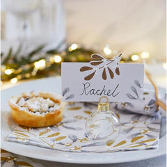 botanical-mistletoe-christmas-place-card-settings-12-pack|BC-MIST-PCARD|Luck and Luck| 1