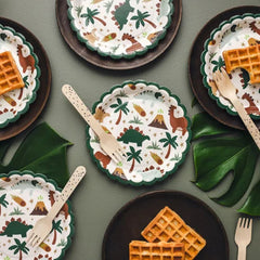 dinosaur-paper-plates-18-cm-set-of-6-party-plates-dino-party|TPP85|Luck and Luck| 1