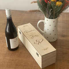 personalised-wine-box-engraved-wedding-christmas-gift-design-b|LLWWWINEBOXB|Luck and Luck| 1