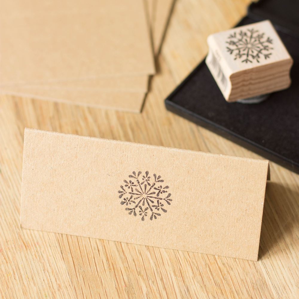 snowflake-wood-mounted-rubber-stamp-christmas-crafts|FA93|Luck and Luck| 1