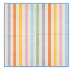 Pastel Stripe Paper Napkins Multicoloured Birthday Tableware 16.5 cm