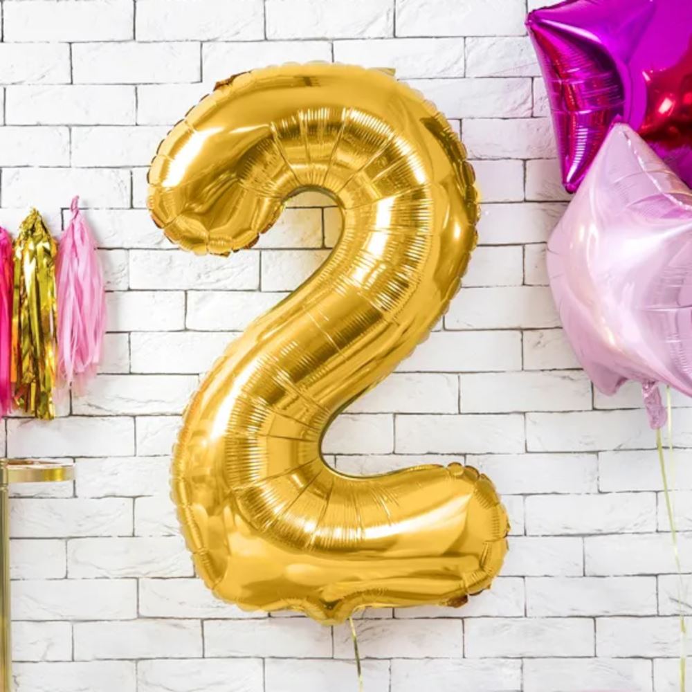 large-foil-gold-number-2-balloon-86cm-birthday-decoration|FB1M-2-019|Luck and Luck| 1