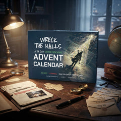 Wreck the Halls Christmas Mystery Advent Calendar Game with 24 Puzzle Doors