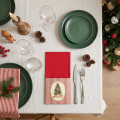 Red Christmas Cutlery Holder for Festive Table Settings and Holiday Dining Decor