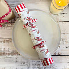 Racing Sausage Dog Game Christmas Crackers Festive Party Tableware Set of 6