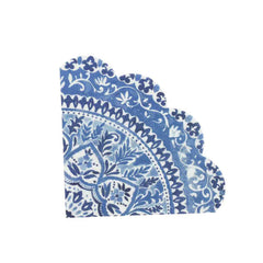 Blue Scalloped Napkins Dolce Vita Wedding Party 20 Pack