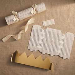 White Gold Fill Your Own Christmas Crackers for Festive Table Styling Pack of 6